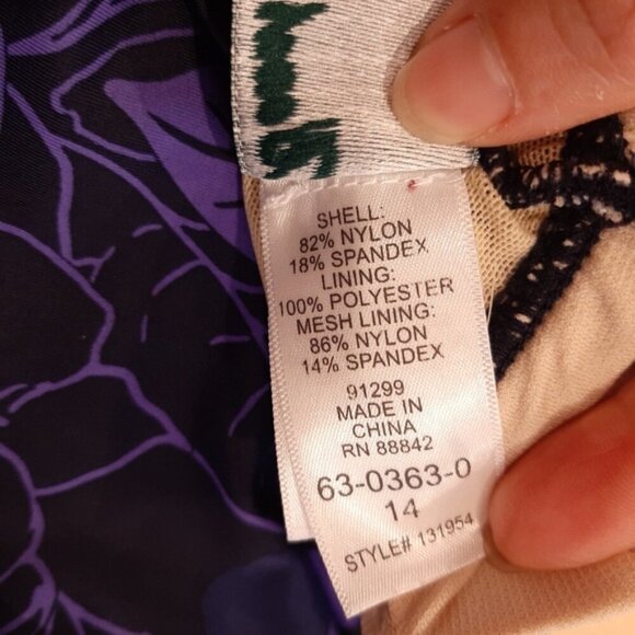 Beach Belle Floral Swimdress Babydoll Double Strap Tank One Piece Swimsuit - Picture 12 of 12